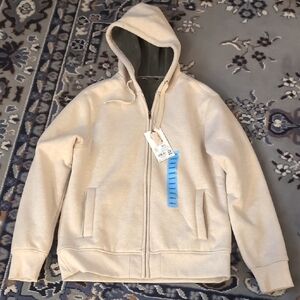 Cream Zip-Up Hoodie